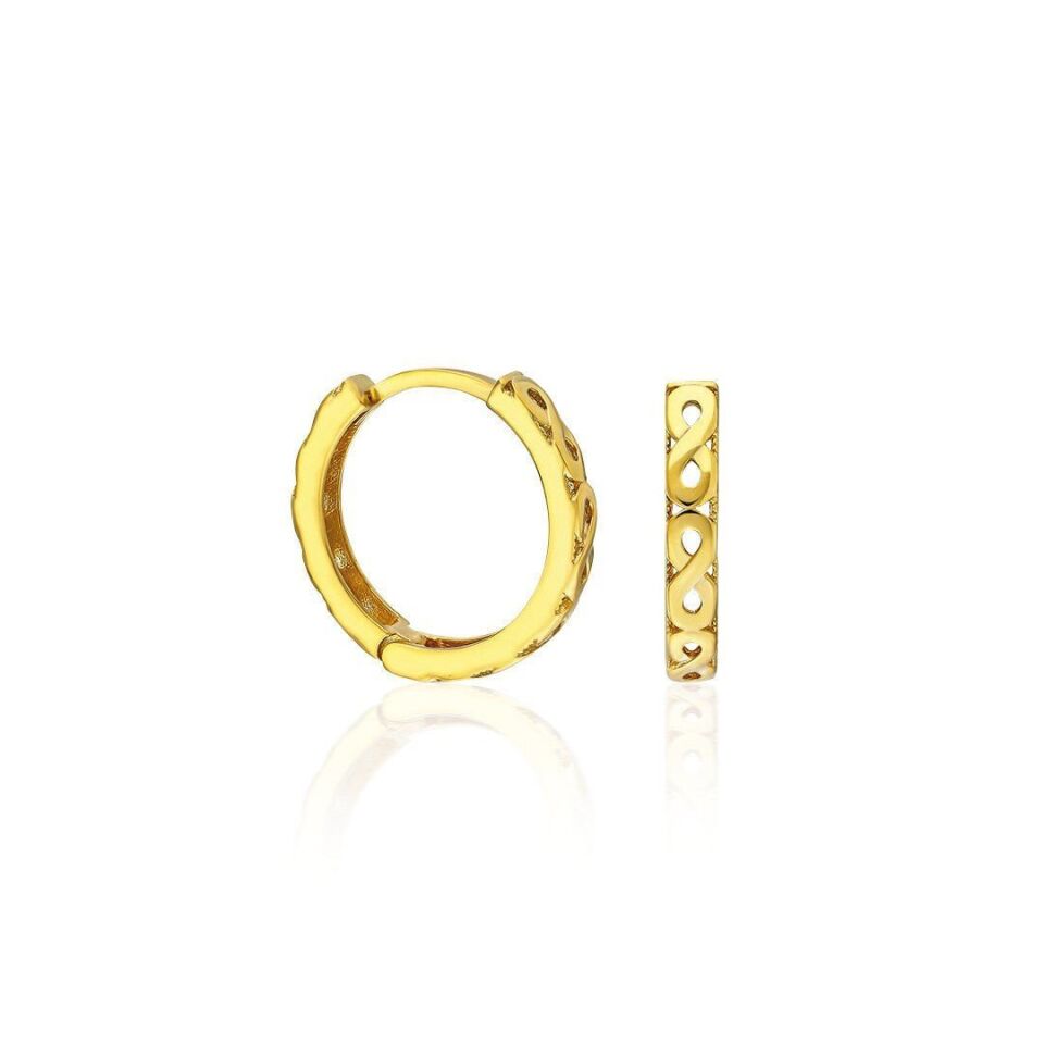 sonsuzluk detaylı halka küpeler