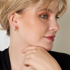 sonsuzluk detaylı halka küpeler