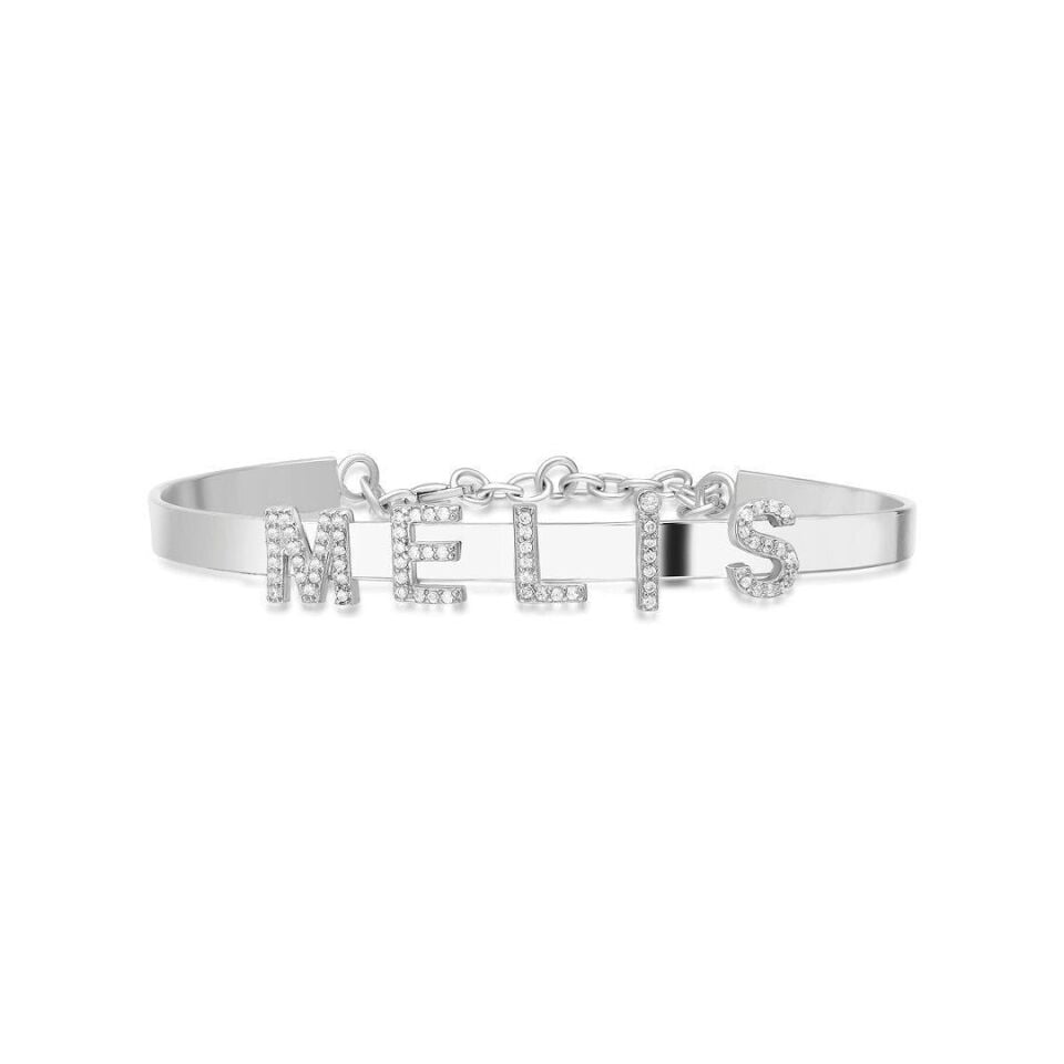 İsim Bileziği Taşlı İsim Bileziği