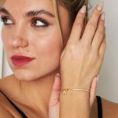 İsimli bileklik kolye su yolu harfli bileklik