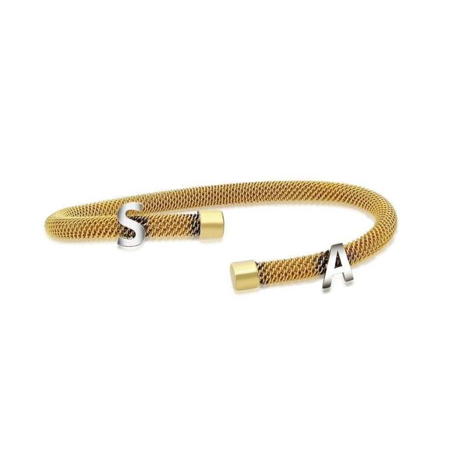 İsim Bileziği Harfli Sade Söğüt Bileklik Taşsız - 925 Ayar Gümüş