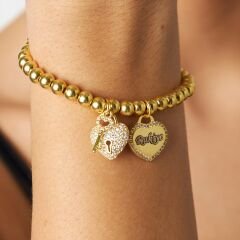 isim bileziği  tılsım  zirkon kalp