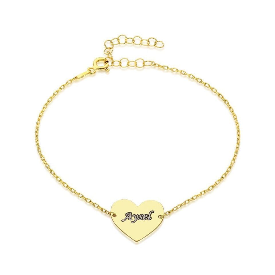 İsimli Kalp Bileziği