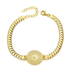 monogram oval zincir bilezik