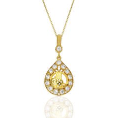 su damlası motifli monogram kolye