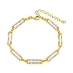 zirkon taşlı ofis klipsli bileklik