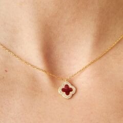 renkli dört yapraklı yonca seti