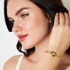 renkli kare çift zincirli bileklik