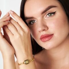 renkli kare çift zincirli bileklik