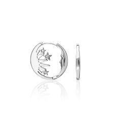 yıldız detaylı ay model küpeler