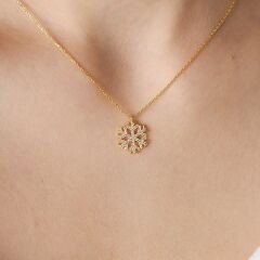 modern kar tanesi kolyesi