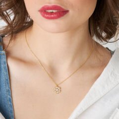 modern kar tanesi kolyesi