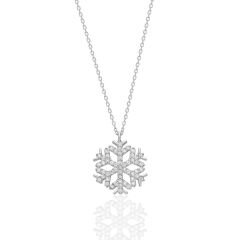 modern kar tanesi kolyesi