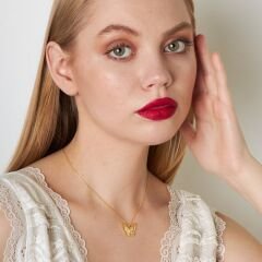 modern kelebek kolye