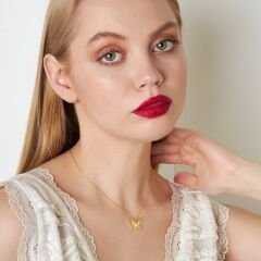 modern kelebek kolye