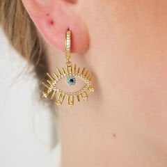 göz efektli model küpeler