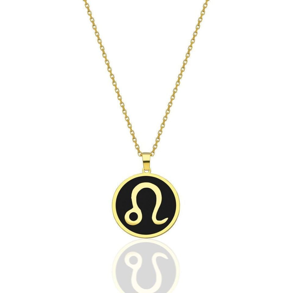 renkli leopar-zodyak kolyesi