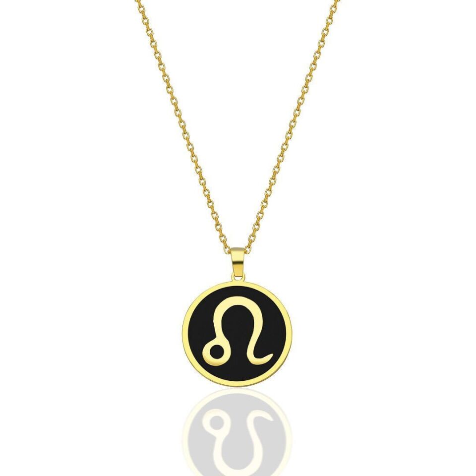 renkli leopar-zodyak kolyesi