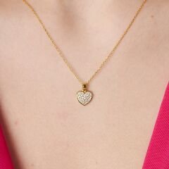 beyaz taşlı minimalist kolye