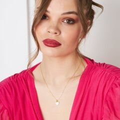 beyaz taşlı minimalist kolye