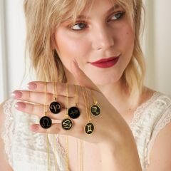 renkli İkizler burcu kolyesi