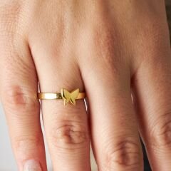 minimal kelebek yüzük