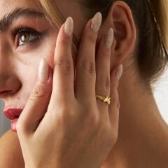 minimal kelebek yüzük