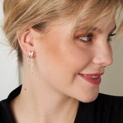 kelebekli renkli su yolu küpeleri