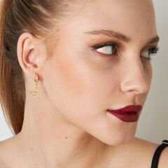 minimalist kelebek küpeler