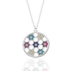 renkli yaşam çiçeği kolyesi