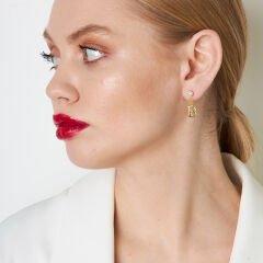 toplu inci harfli küpeler