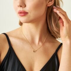 çerçeve kalpli toplu zincir kolye