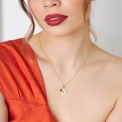 uğur böceği ve papatya kolyesi