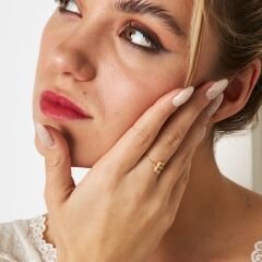 taşlı harf yüzüğü