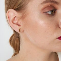 taşsız harf küpeleri