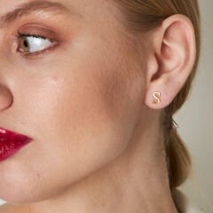 taşsız harf küpeleri