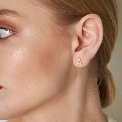 taşlı harf küpeleri