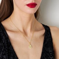 harfli su damlası isim kolyesi