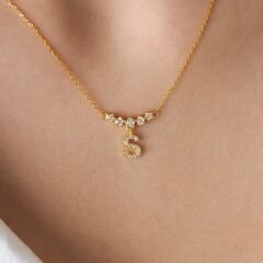 harf-katı-taş harf kolyesi