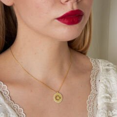 ay yıldızlı ışıltılı kolye