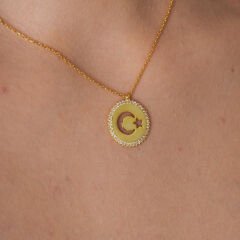 ay yıldızlı ışıltılı kolye