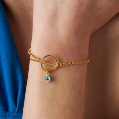 mavi gözlü bukleli bilezik