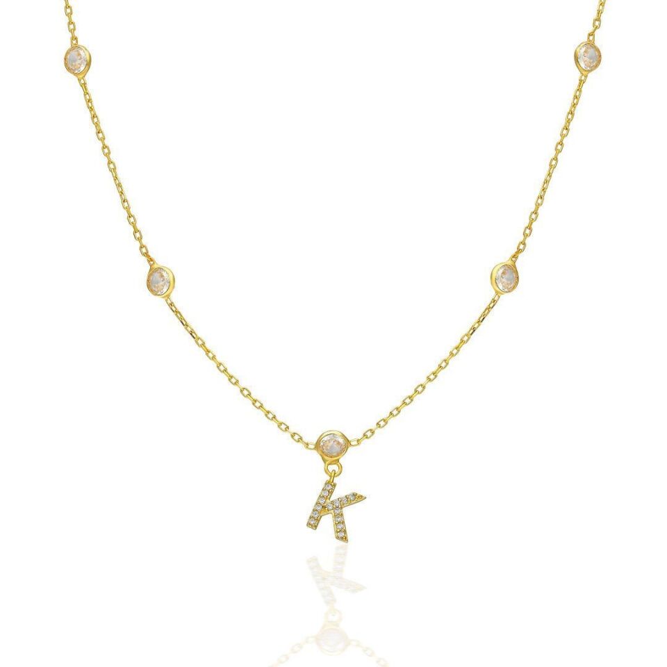 Tohumlu Zincir Harf Kolye - 925 GÜMÜŞ