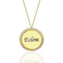 harf-plaka-isim kolye-tek-sıra-taşlı