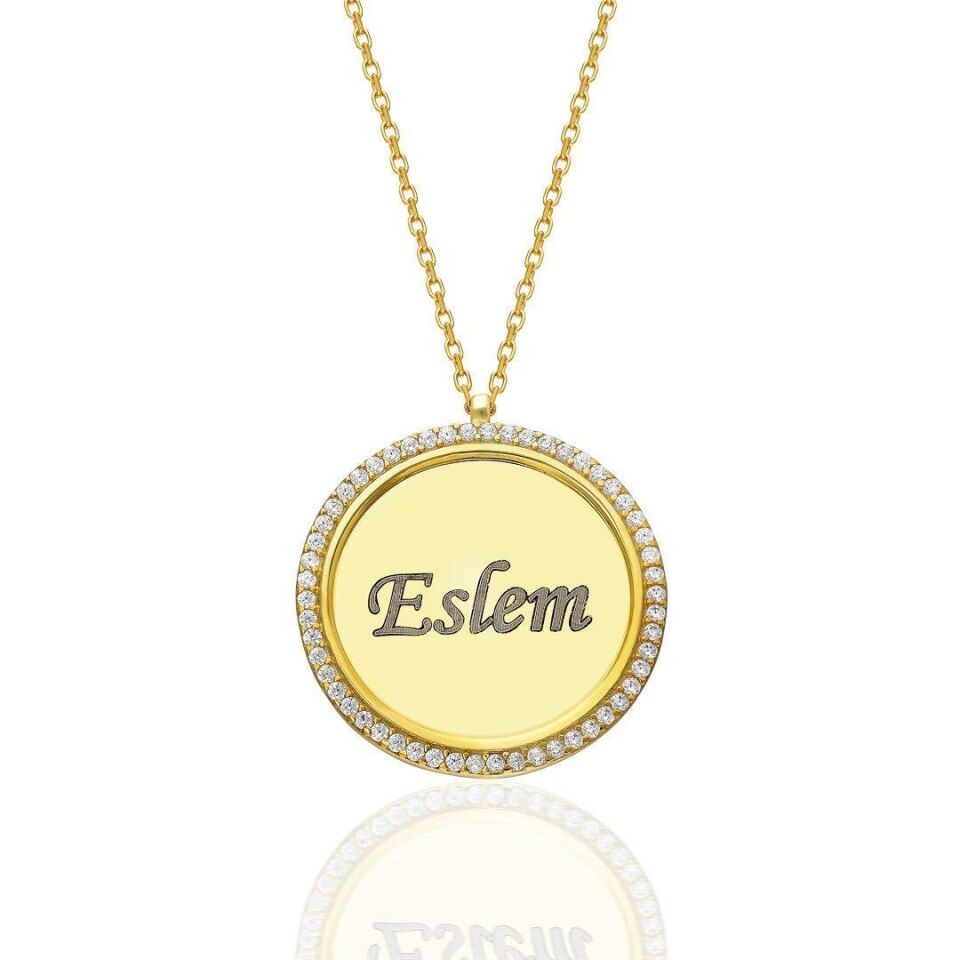 harf-plaka-isim kolye-tek-sıra-taşlı