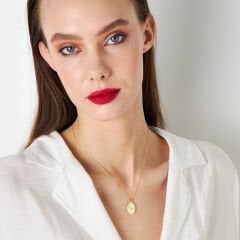 Harfli oval isim kolyesi