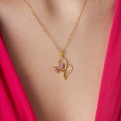 aşk-kelebek kolyesi