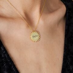 taşlı harfli isim kolyesi