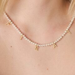 inci taşlı harfli isim kolyesi