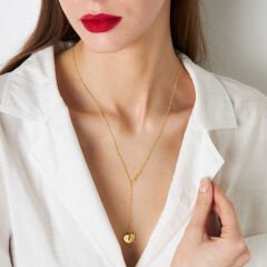 harf kalp harf kolye top zincirli